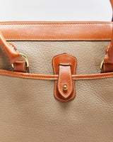 Vintage Dooney &amp; Bourke All-Weather Two-tone Pebbled Leather Satchel