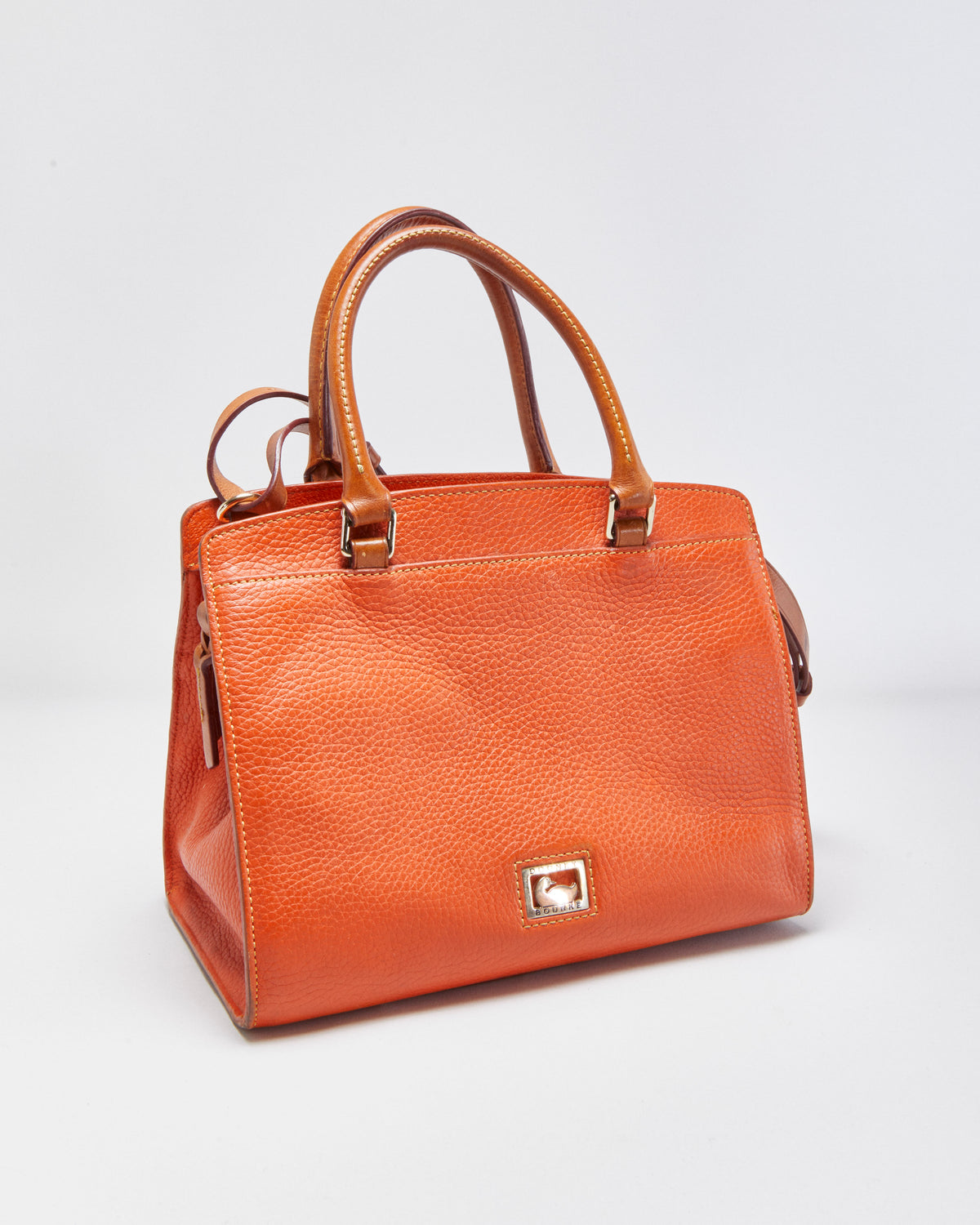Vintage Dooney &amp; Bourke Clementine Leather Pebble Grain Blair Satchel Bag