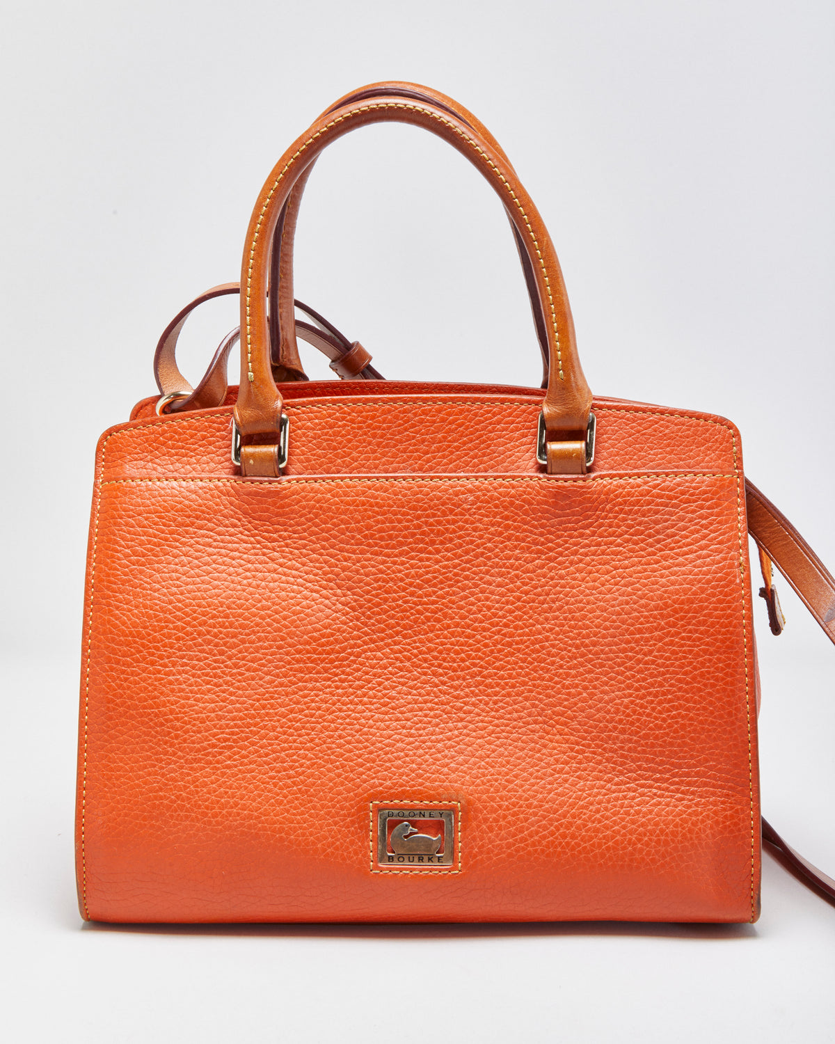 Vintage Dooney &amp; Bourke Clementine Leather Pebble Grain Blair Satchel Bag