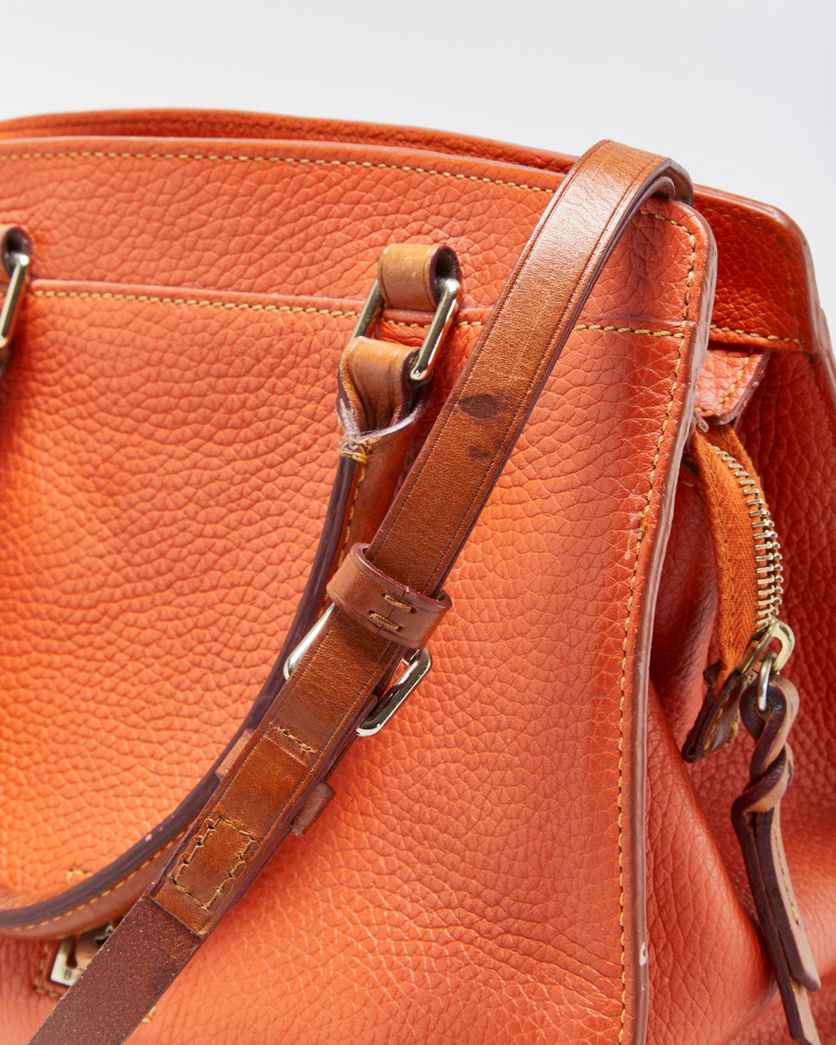 Vintage Dooney &amp; Bourke Clementine Leather Pebble Grain Blair Satchel Bag