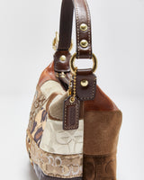 Vintage Y2K 00s Coach Signature Patchwork Mini Hobo Handbag