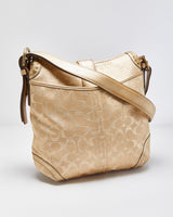 Vintage Y2K 00s Coach Soho Metallic Signature Studded Convertible Shoulder Bag