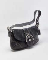 Vintage Y2K 00s Coach Soho Leather Contrast Sitich Handbag