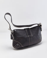 Vintage Y2K 00s Coach Soho Leather Contrast Sitich Handbag