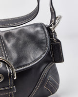 Vintage Y2K 00s Coach Soho Leather Contrast Sitich Handbag