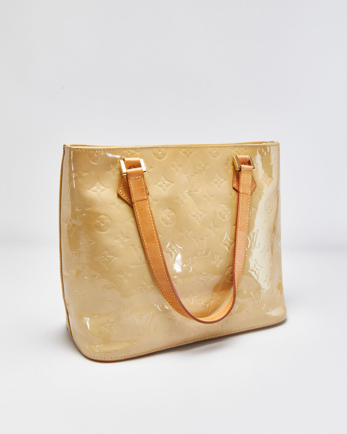 Vintage S/S 2000' Louis Vuitton Vernis Houston Embossed Monogram Patent Leather Handbag