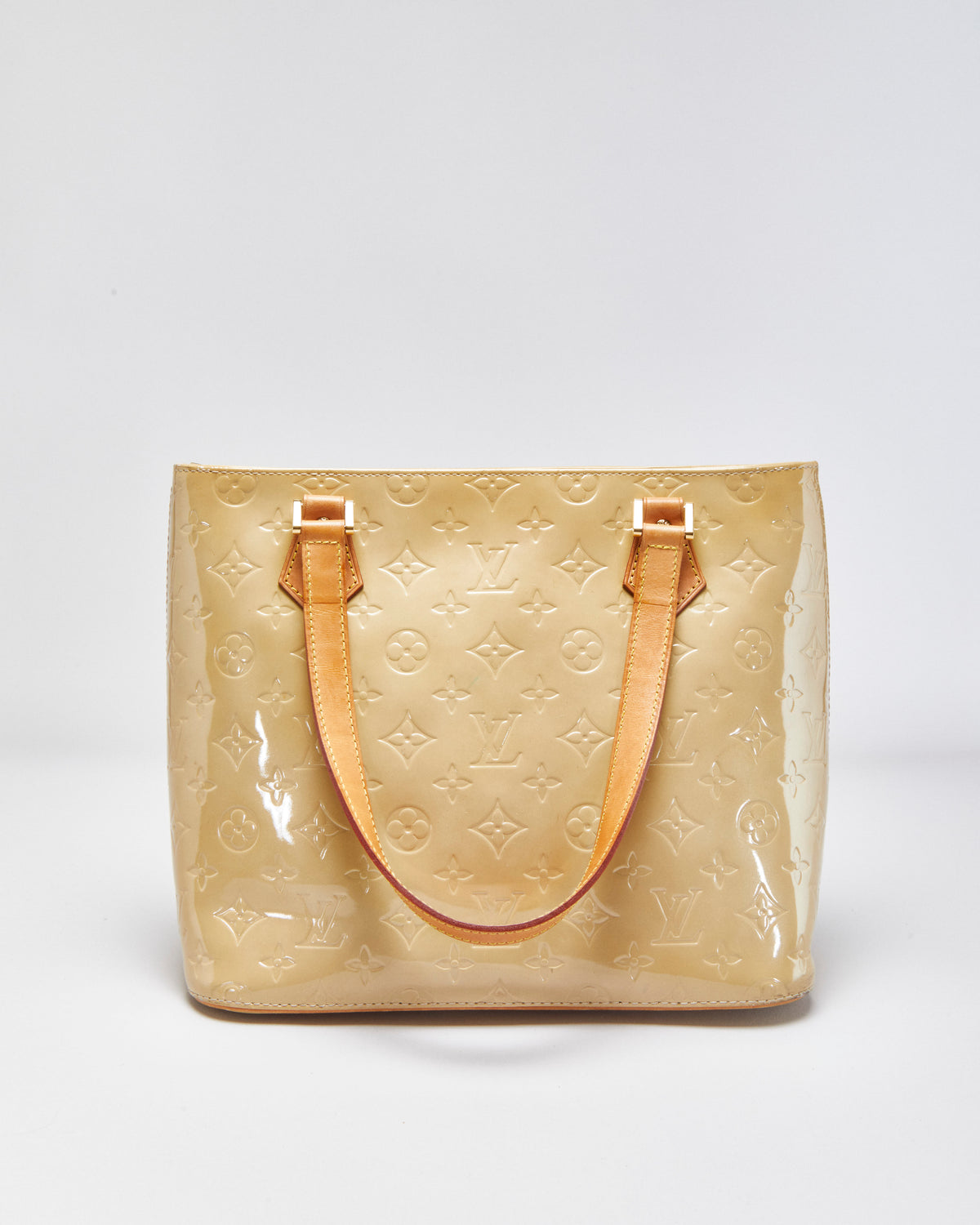 Vintage S/S 2000' Louis Vuitton Vernis Houston Embossed Monogram Patent Leather Handbag