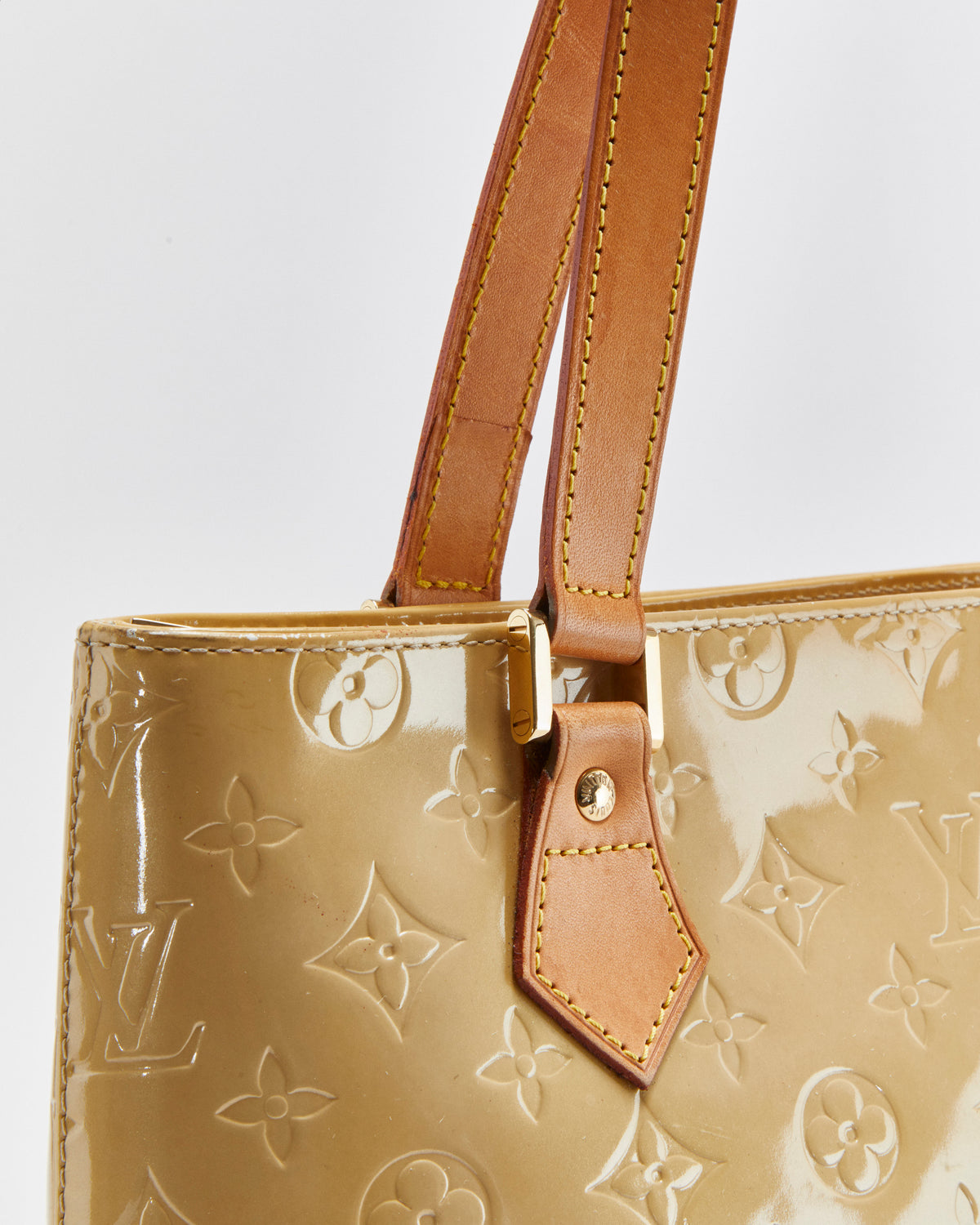 Vintage S/S 2000' Louis Vuitton Vernis Houston Embossed Monogram Patent Leather Handbag