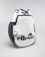 White and Navy Ellesse Drawstring Backpack Deadstock