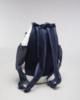White and Navy Ellesse Drawstring Backpack Deadstock