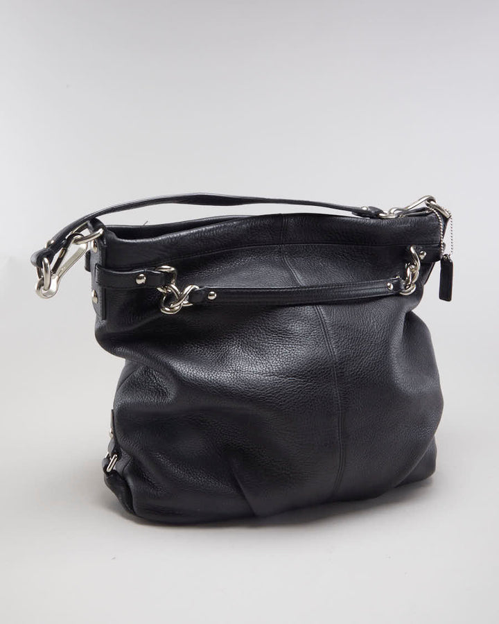 Black Coach Pewter Bag