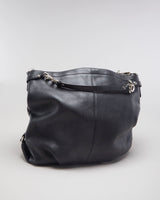 Black Coach Pewter Bag