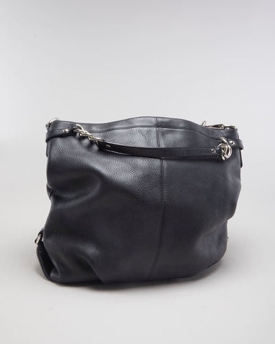 Black Coach Pewter Bag