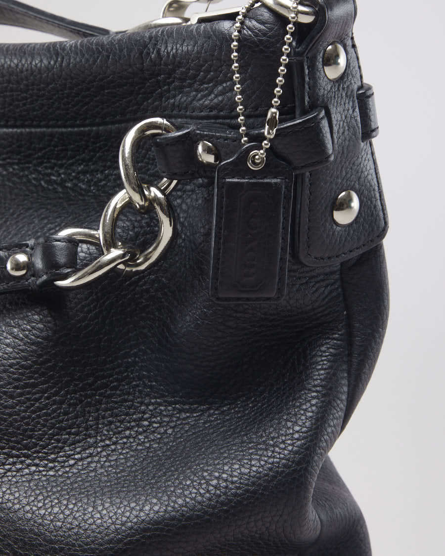 Black Coach Pewter Bag