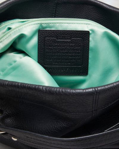 Black Coach Pewter Bag