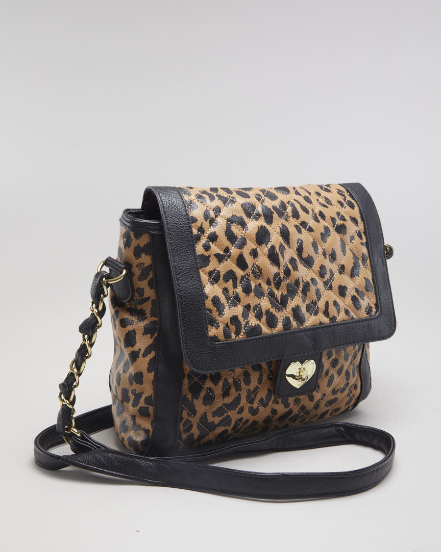 Betsey Johnson Leopard Print Cross Body Bag