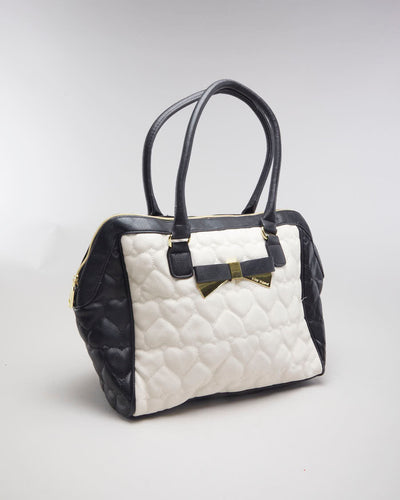 Black and White Heart Betsey Johnson Bag