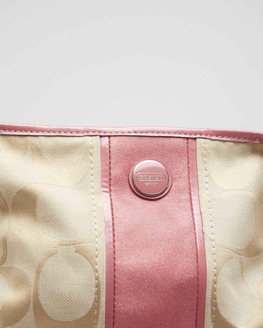 Coach Pink Monogram Cross Body