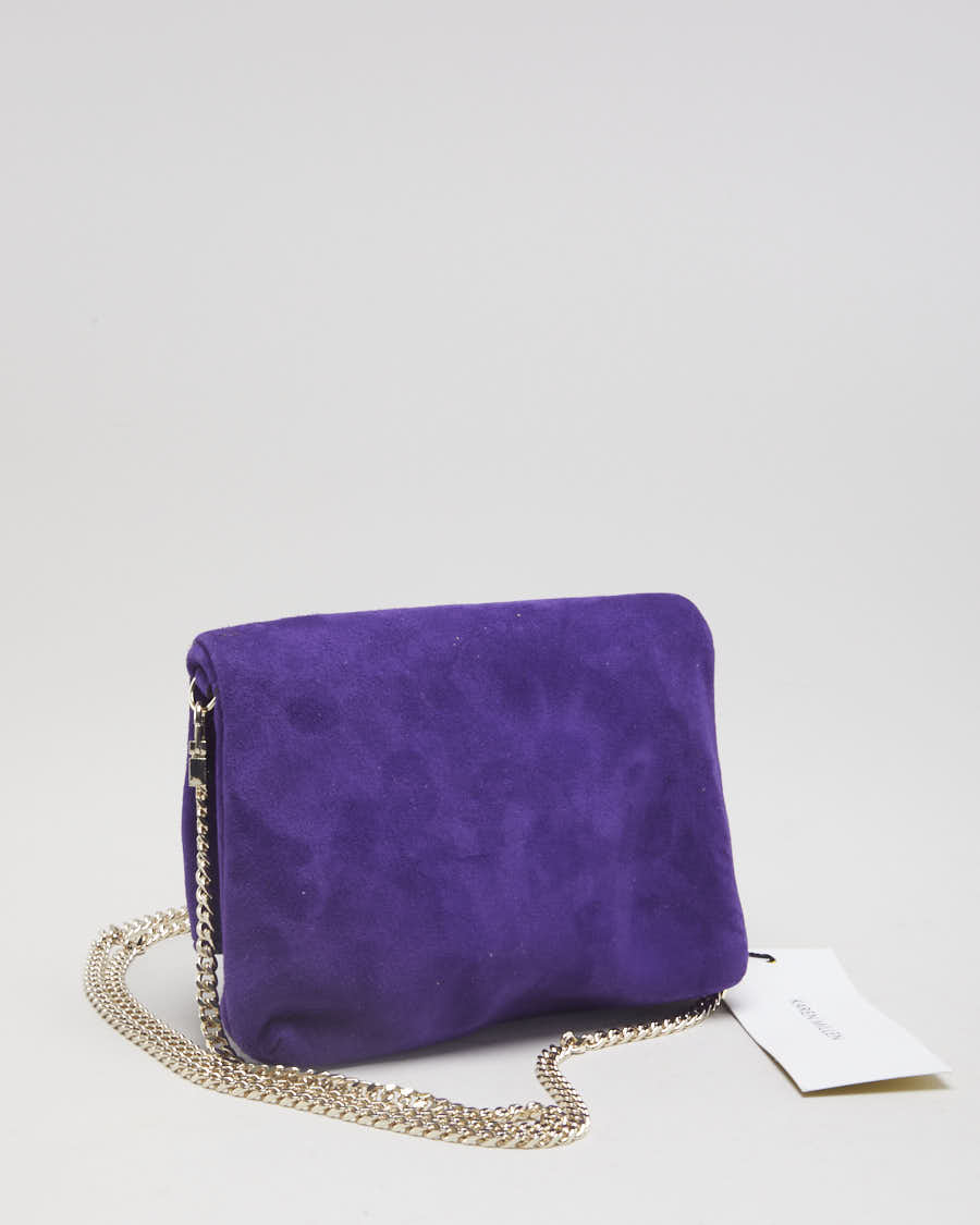 Small Purple Karen Millen Suede Bag Deadstock
