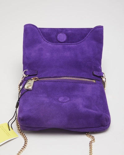 Small Purple Karen Millen Suede Bag Deadstock