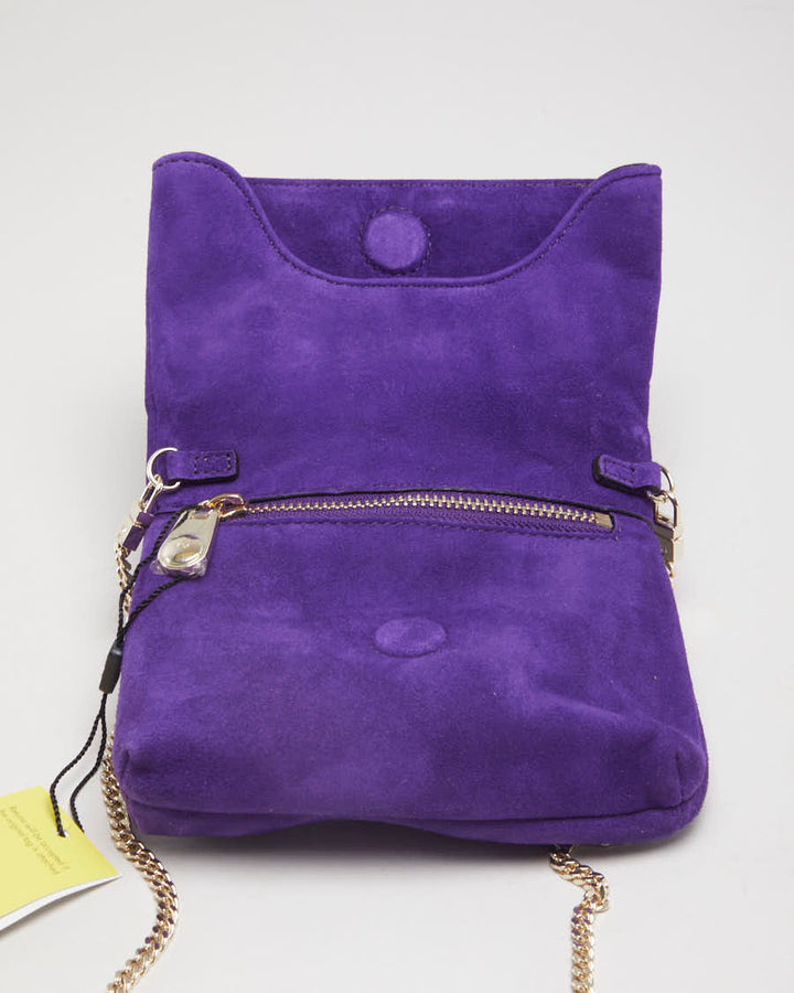 Small Purple Karen Millen Suede Bag Deadstock