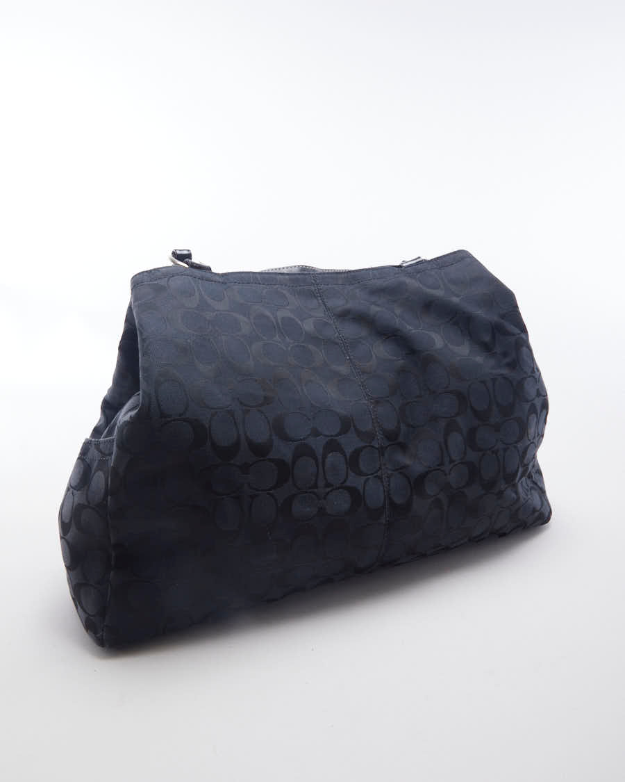 All Black Monogram Coach Bag