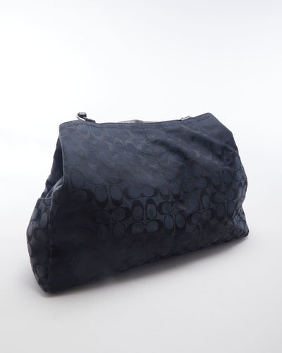 All Black Monogram Coach Bag