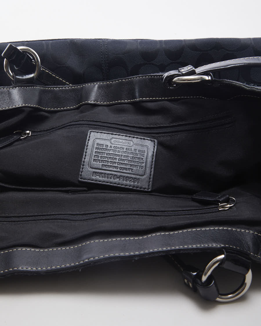 All Black Monogram Coach Bag