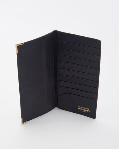 Vintage 90's Yves Saint Laurent Leather Card Holder Wallet