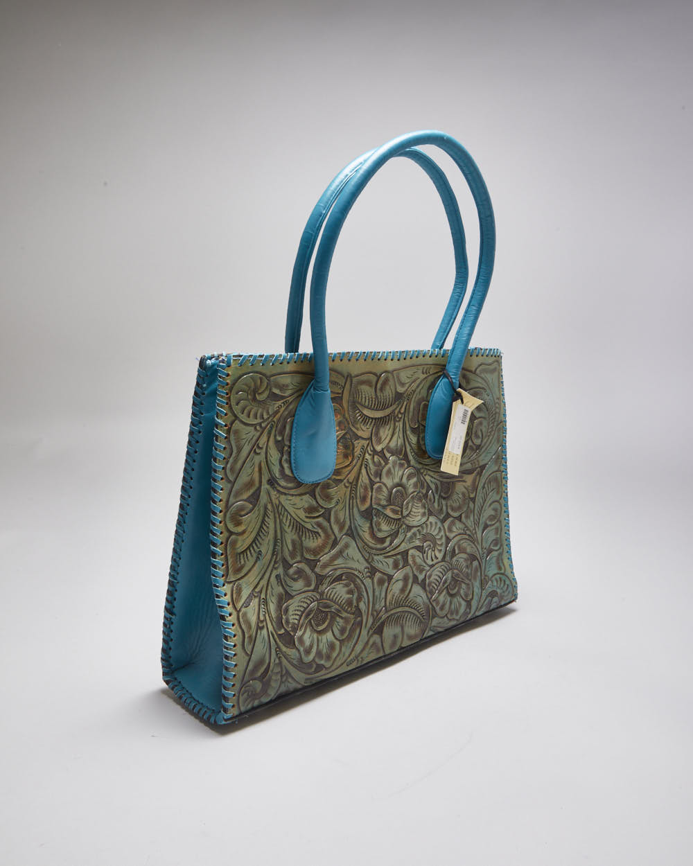 Juan Antonio Tooled Leather Shoulder Bag