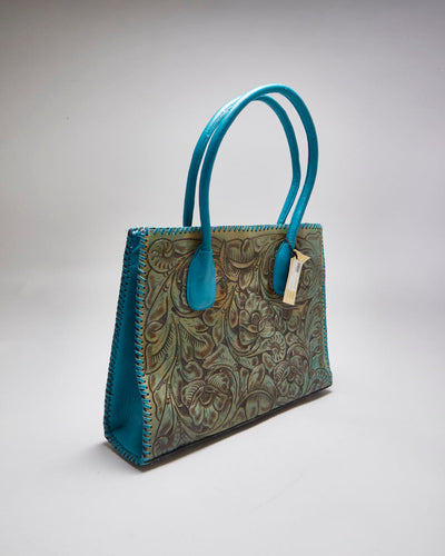 Juan Antonio Tooled Leather Shoulder Bag
