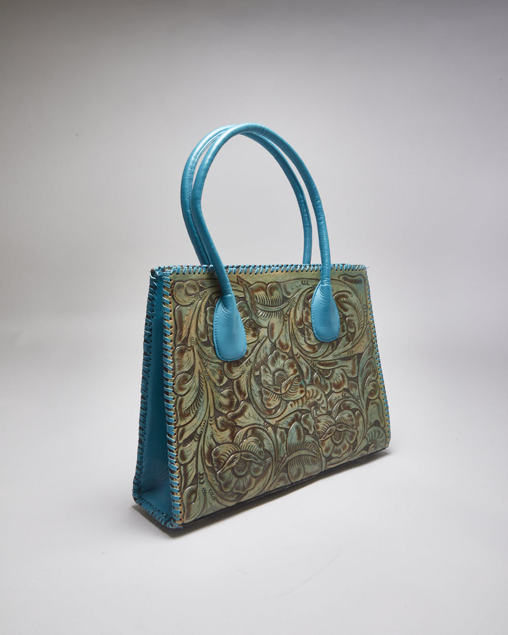 Juan Antonio Tooled Leather Shoulder Bag