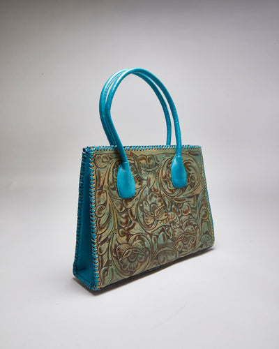 Juan Antonio Tooled Leather Shoulder Bag