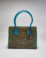 Juan Antonio Tooled Leather Shoulder Bag