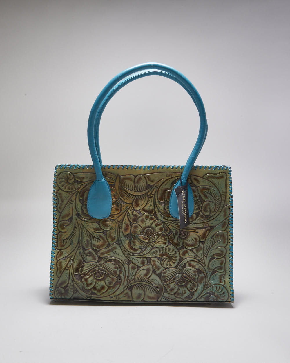Juan Antonio Tooled Leather Shoulder Bag