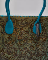 Juan Antonio Tooled Leather Shoulder Bag