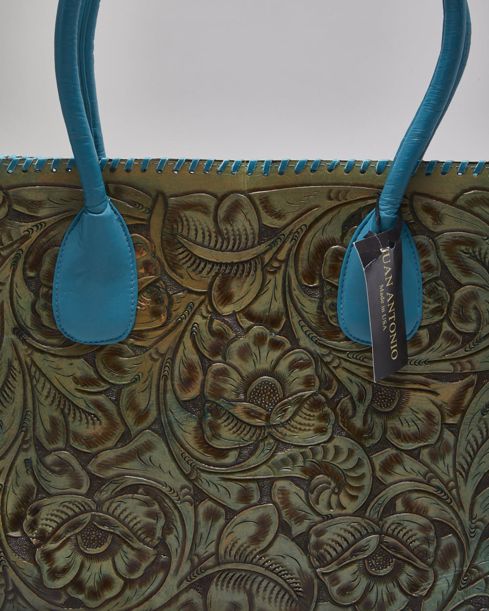 Juan Antonio Tooled Leather Shoulder Bag