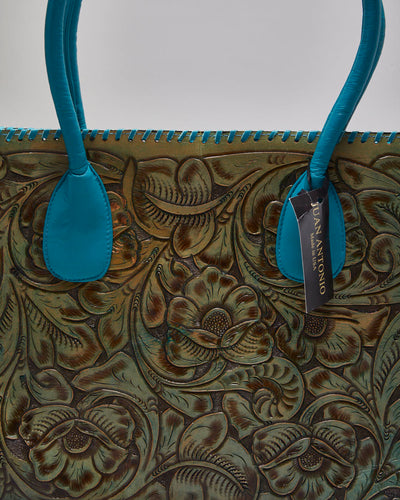 Juan Antonio Tooled Leather Shoulder Bag