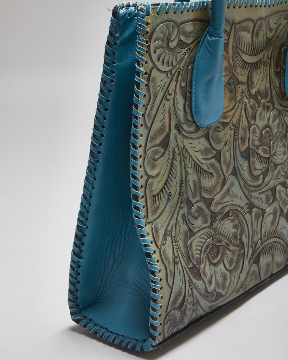 Juan Antonio Tooled Leather Shoulder Bag