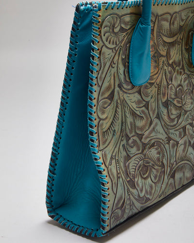 Juan Antonio Tooled Leather Shoulder Bag