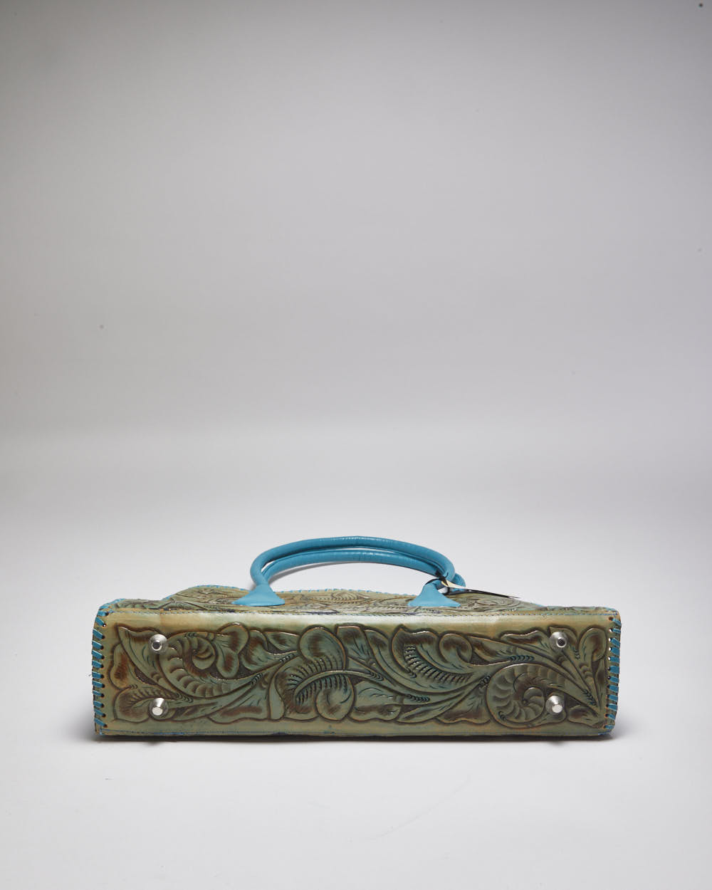 Juan Antonio Tooled Leather Shoulder Bag