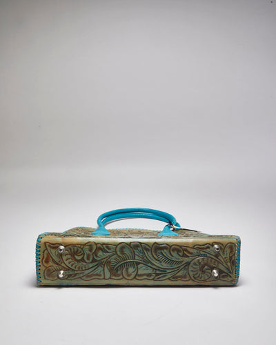 Juan Antonio Tooled Leather Shoulder Bag