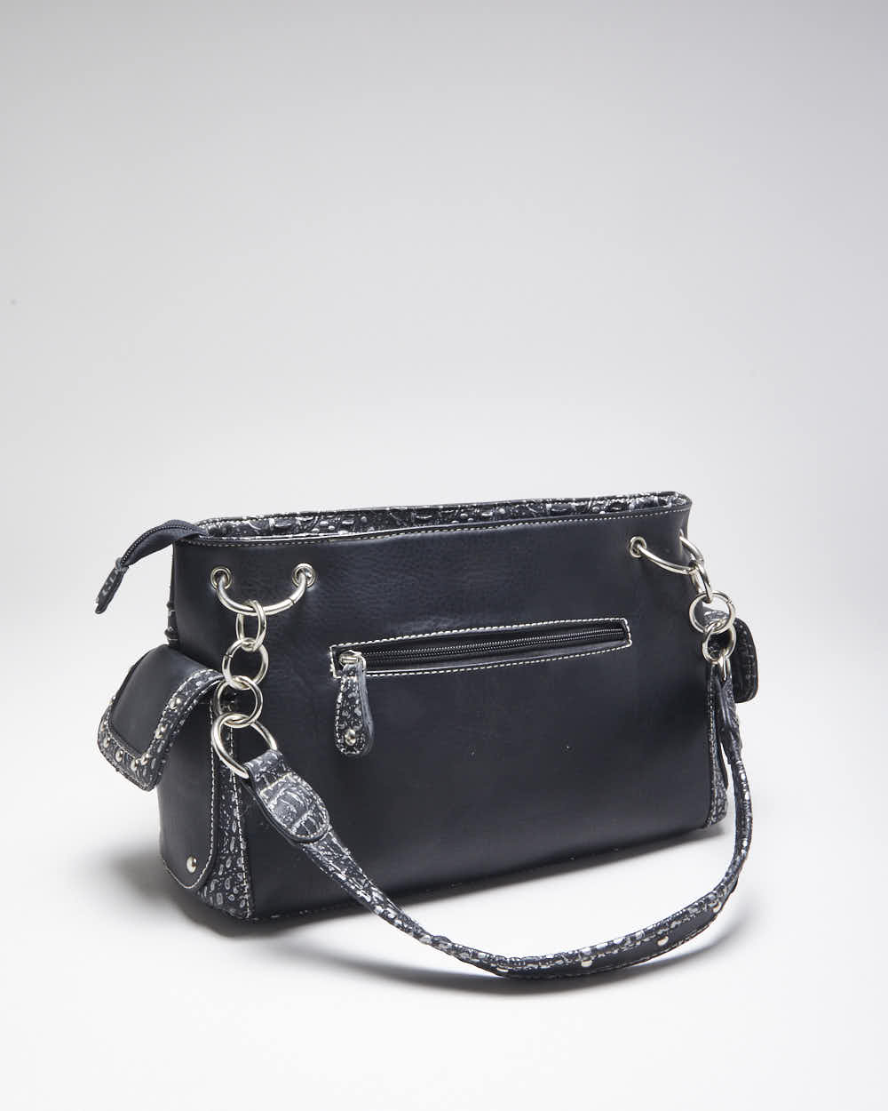 Vintage Y2k 00s Skull &amp; Cross Bones Studded Handbag