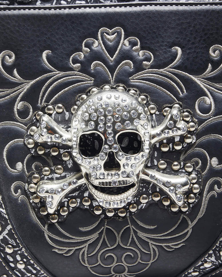 Vintage Y2k 00s Skull & Cross Bones Studded Handbag