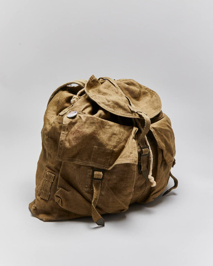 60s Vintage Czech Army Cotton Canvas Rucksack
