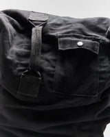 Vintage Military Style Black Cotton Canvas Duffle Bag
