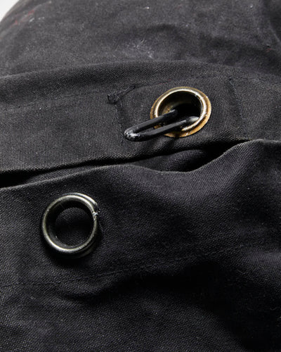 Vintage Military Style Black Cotton Canvas Duffle Bag