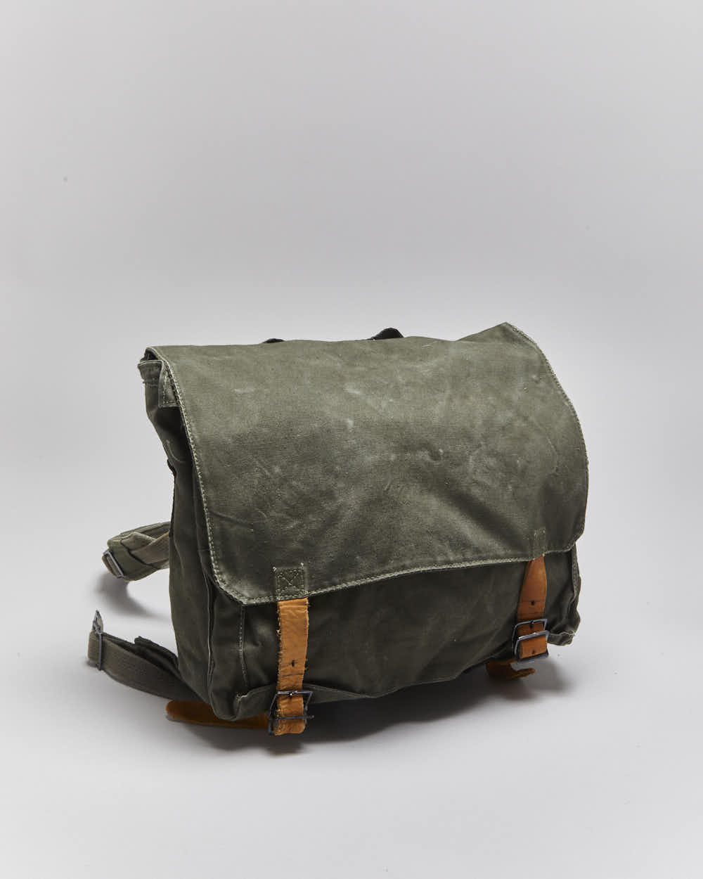 Vintage European Military Canvas Satchel