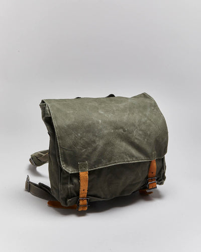 Vintage European Military Canvas Satchel
