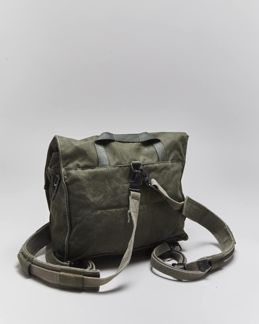 Vintage European Military Canvas Satchel